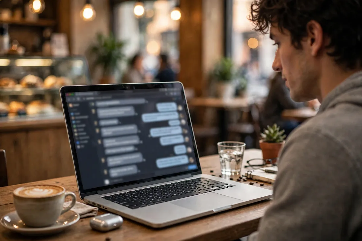 Website AI Chatbot chatting with a website visitor